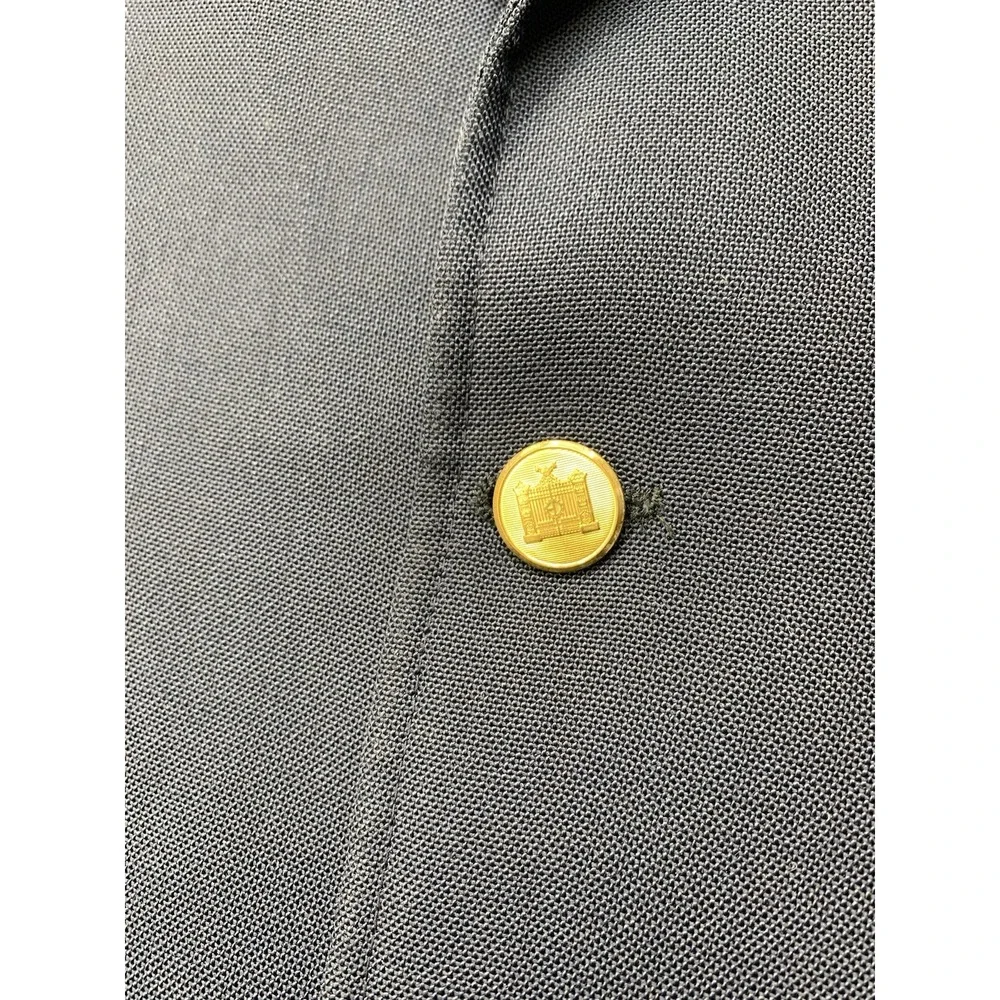 Brooks Brothers Brooksgate Blazer Suit Jacket Mens 40 Sports Coat Black 2 Button